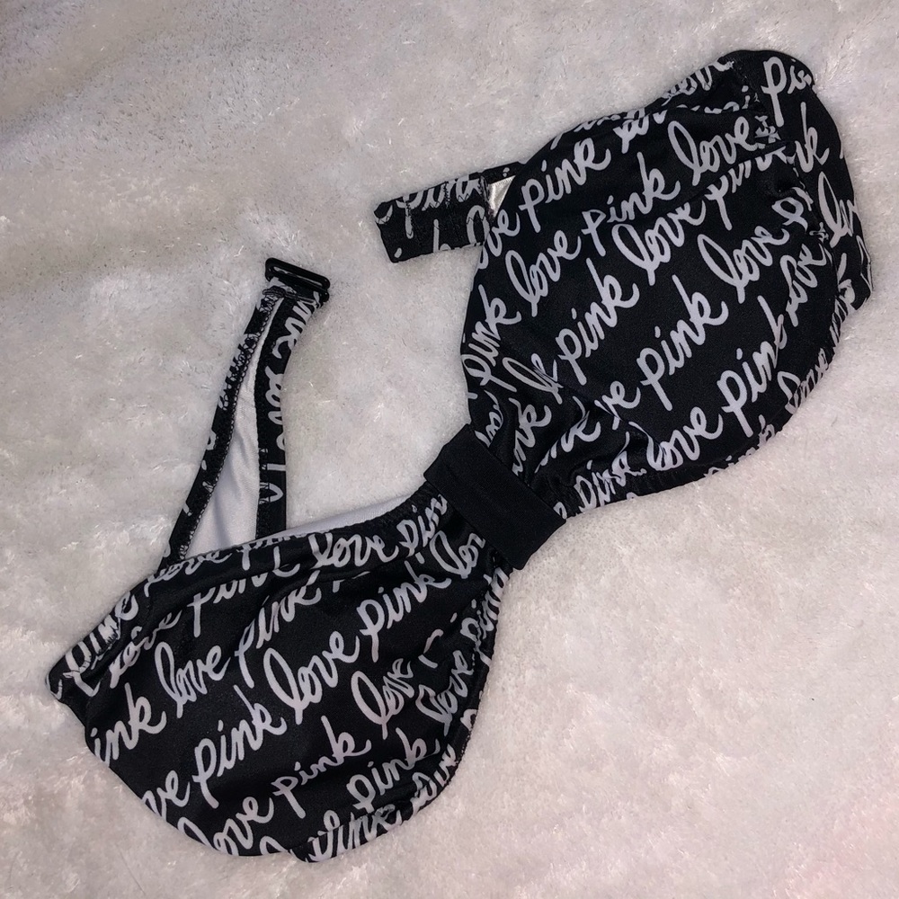 PINK- STRAPLESS SWIM TOP